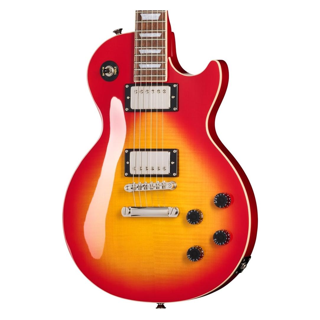 Epiphone Les Paul Tribute Plus Heritage Cherry Sunburst - elektrische Gitarre (E-Gitarre, Lorbeer, Mahagoni) (E1LPTPHCSNH1)