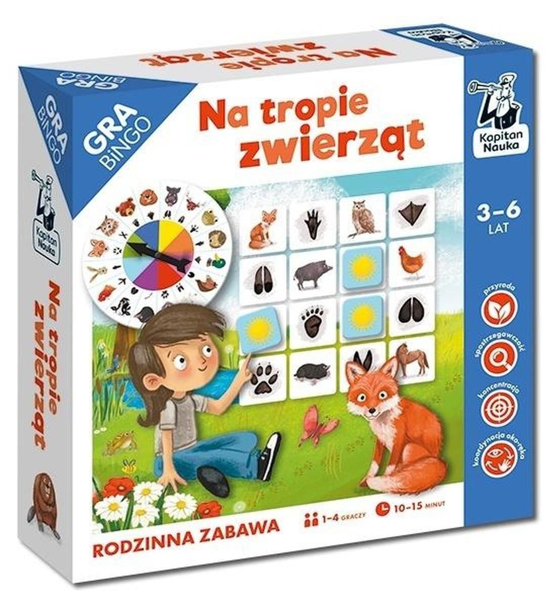 Kapitan Nauka Gra Bingo Educatief spel over dieren