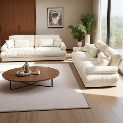 ZWYO HOSIMU 2-Piece Velvet Loveseat Sofa Set with Deep Seating, Throw Pillows & Flexible Combination for Living Room