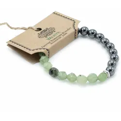 Faceted Gemstone Bracelet - Magnetic Jade