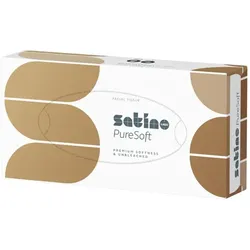 Wepa Satino Prestige 2-lagig weiß Kosmetiktücher 100er samtweiche beigefarbene Tücher, hautfreundlich Recycling