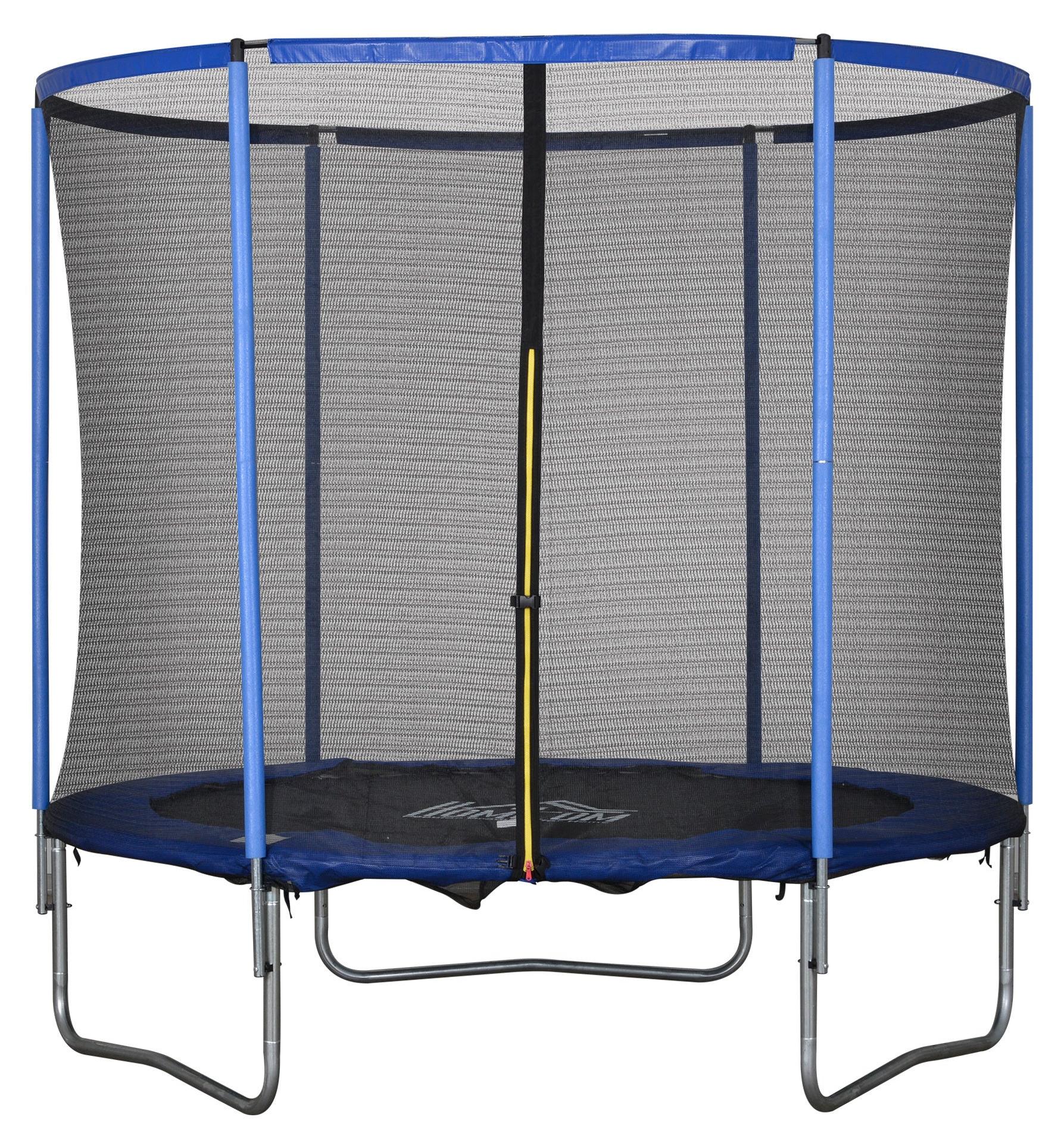 Trampoline - Fitness-Trampoline - Gartentrampoline - Indoor-Trampoline - Sicherheitsnetz - Durchmesser 244 x 240 cm