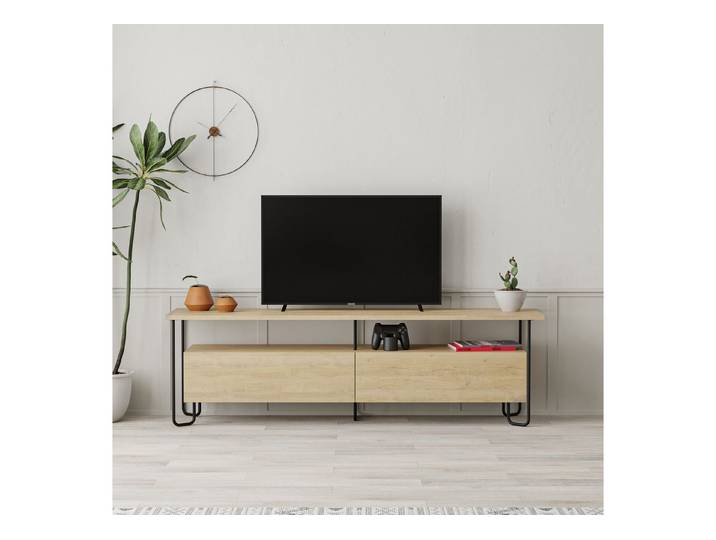 Decortie TV-Schrank Cornea Modernes TV-Möbel mit Schrank, 150 x 42 x 45 cm