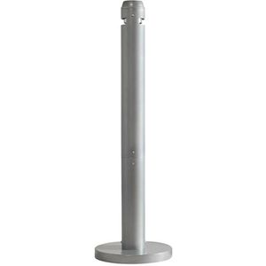 Rubbermaid Aschenbecher Smokers Pole, silber, für Outdoor, Standascher aus Aluminium, 32 x 104 cm, winddicht, 3,5 Liter