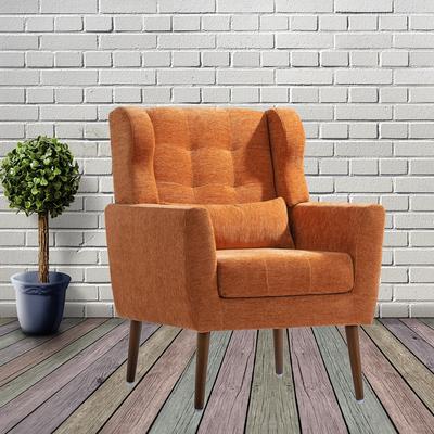 Ostweer Desk Chair Upholstered Arm Chair Office Chair Orange Club Chair