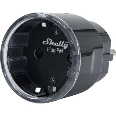 Shelly Plug PM Gen3 Black Funk-Steckdose Wi-Fi, Bluetooth