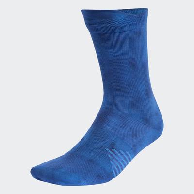 Funktionssocken ADIDAS PERFORMANCE "RUNXGRAPHIC WASHED", Damen, Gr. XL (46/48), blau (ray blau, tech indigo), Obermaterial: 91% Polyamid, 5% Polyester, 4% Elasthan, Socken