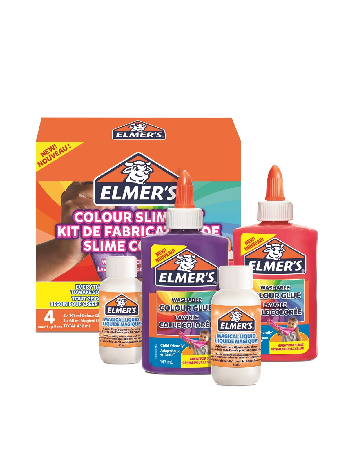 Elmer's Colour Slime Kit | 4-teiliges Kit
