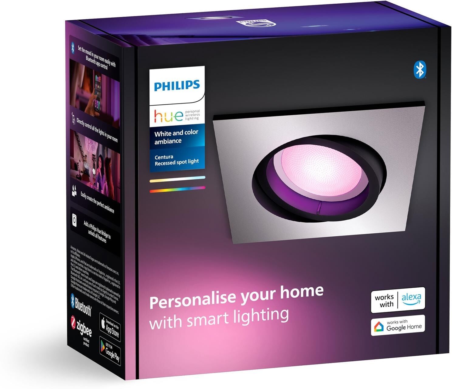 Philips HUE LED Deckenleuchte "Centura Eckig", pink (bunt), Leuchten, LED Deckenleuchte bunt Einheitsgröße