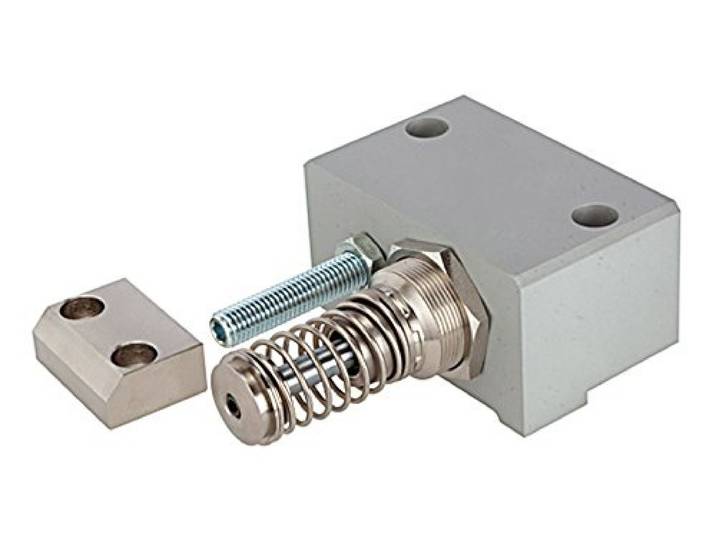 RIEGLER 106381-455.34-M Einstellbare Endlage, Stoßdämpfer, Kolbenstangenl.Zyl. Kolben-Ø40, 1Stk