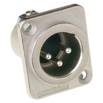 Amphenol 3 pole XLR Socket male in Type D (AC3MMDZ)