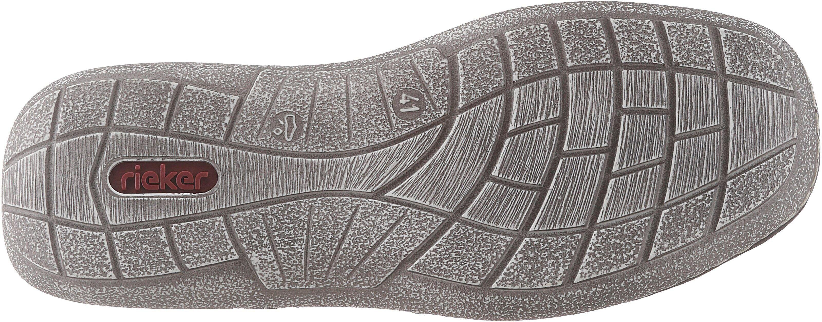 Schnürschuh RIEKER, Herren, Gr. 41, blau, Lederimitat, Schuhe Schnürschuh, mit seitlichem Reissverschluss, Freizeitschuh, Halbschuh, Schnürschuh blau 41