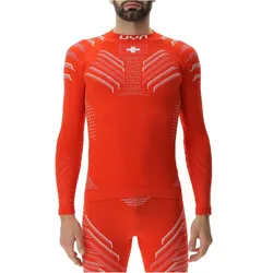 UYN Natyon 3.0 Schweiz langarm Ski-Funktionsshirt T021 - switzerland XXL