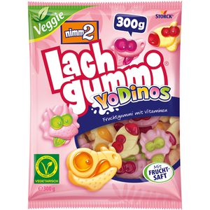 Nimm2 Fruchtgummis Lachgummi YoDinos, mit Fruchtsaft und Vitaminen, 300g