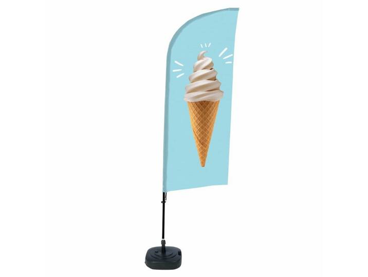 Showdown Displays Standregal Beachflag - Komplett-Set - Eis - Blau/Schwarz, 1-tlg.