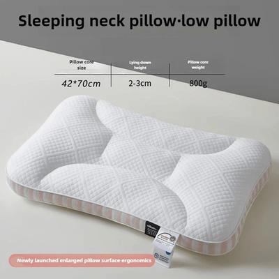 Inspire Essentials Deep Sleep Memory Foam Pillow Neck Support Comfortable Breathable Design m pink