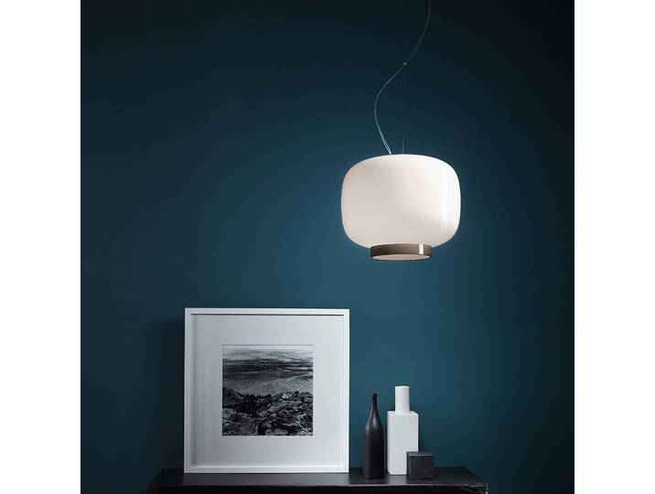 Foscarini Designer Hängeleuchte Chouchin Reverse 3, dimmbar, weiß / opal, für Küche, Glas, Design