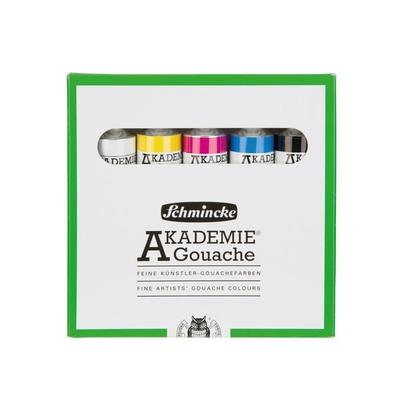Schmincke Akademie Gouachefarben, Kartonset, 5 x 20 ml Tuben