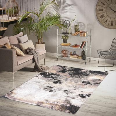 MDA Rugs Lafi Collection Anthracite/Drark Grey Transitional Abstract Area Rugs