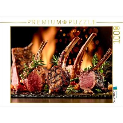 CALVENDO Puzzle Gegrillte Lammkoteletts | 1000 Teile Lege-Größe 64 × 48 cm Foto-Puzzle für glückliche Stunden, von , Calvendo Puzzle