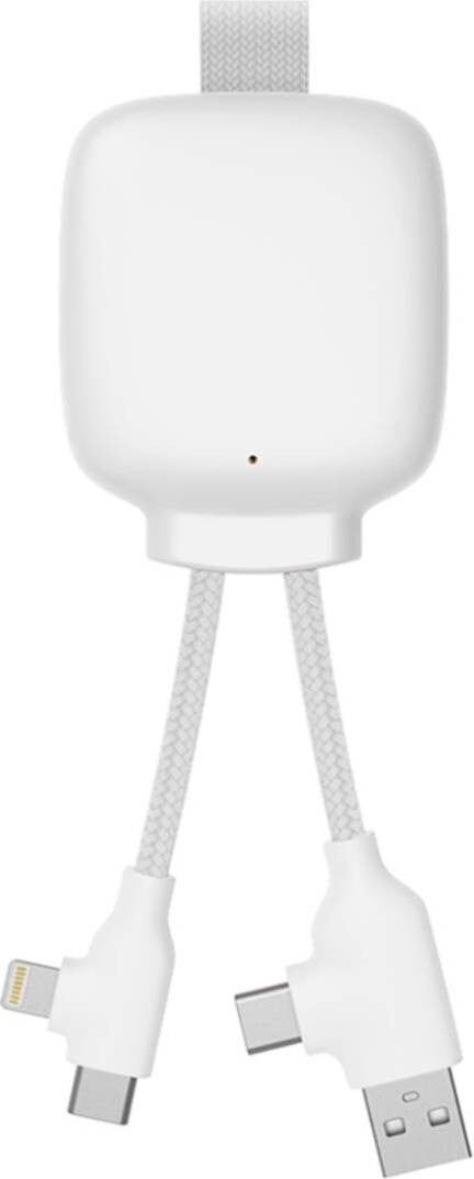 Xoopar Powerbank met multi-kabel, 3000mAh, wit