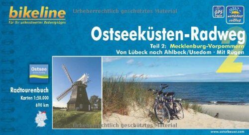 Esterbauer - Bikeline Radtourenbuch, Ostseeküsten-Radweg Teil 2: Von Lübeck nach Ahlbeck/Usedom. Mit Rügen: Von Lübeck nach Ahlbeck/Usedom. Mit Rügen. Radtourenbuch und Karten 1:75.000, wetterfest/reißfest - Preis vom 06.10.2026 07:26:00 h