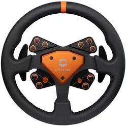 Simucube Tahko Lenkrad, Rund - 320 mm, orange (PC), Gaming Controller, Orange, Schwarz