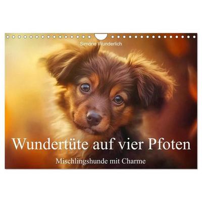 Wundertüte auf vier Pfoten - Mischlingshunde mit Charme (Wandkalender 2027 DIN A4 quer), CALVENDO Monatskalender