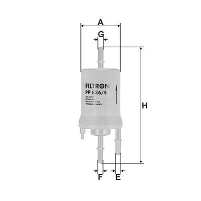 FILTRON Kraftstofffilter PP 836/4 mit integriertem Druckregler 164mm für VAG