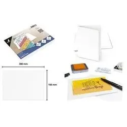 Kangaro, Grusskarte + Briefpapier, Doppelkarte, 105 x 150 mm, 300 g/qm, weiss Blanko-Doppelkarte, für die Gestaltung individueller