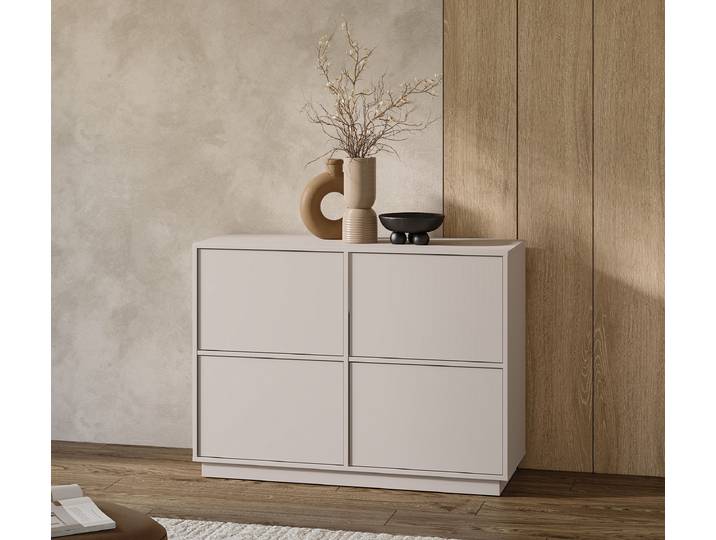 Commode 111 x 83 x 42cm Beige/Cachemire