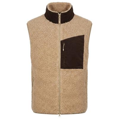 The Mountain Studio - Soft Wool Pile Cord Vest - Fleeceweste Gr L beige
