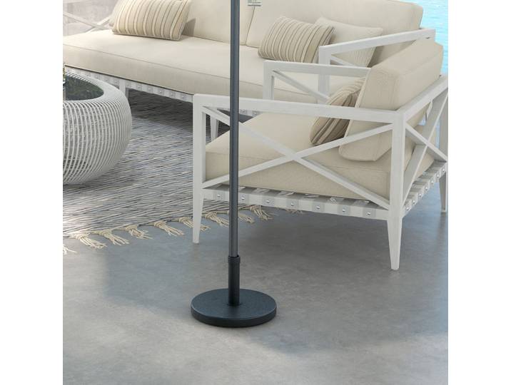 Outsunny Pied Parasol Rond 15kg Plastique HDPE Poignée