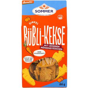 Sommer Kekse Dinkel Rübli demeter, BIO, laktosefrei & vegan, zuckerfrei, 150 g