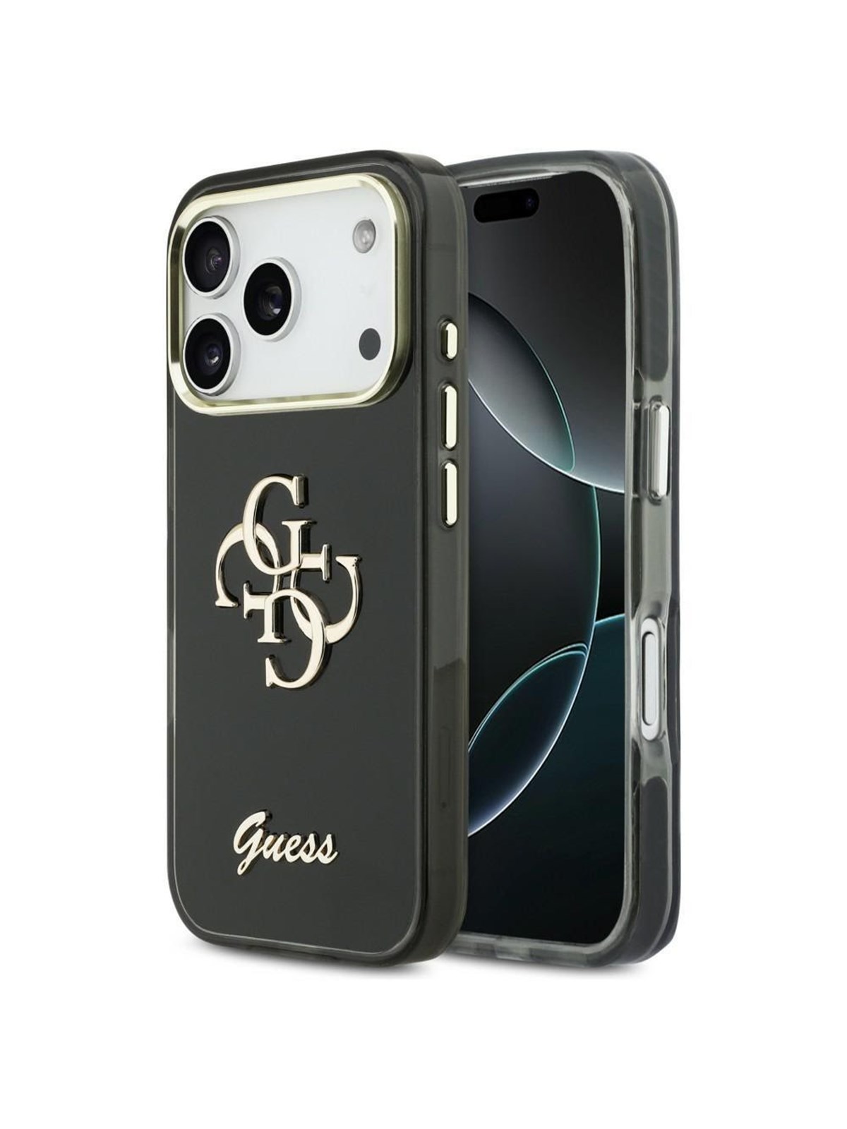 GUESS IML 4G Script Metal case for iPhone 17 Pro - black
