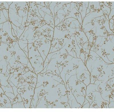 Antonina Vella Luminous Branches Blue & Gold Wallpaper