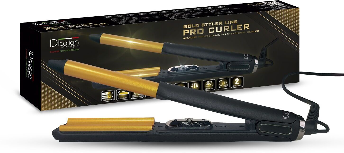 Italian Design Gold Styler Line Pro Curler Fer à boucler   or/noir - Refurbished