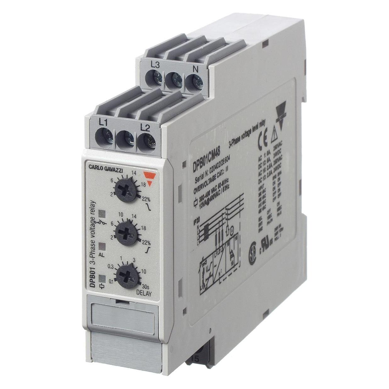 Carlo Gavazzi Phase Monitor SPDT 8/5A 380-480AC DIN (DPB01CM48)