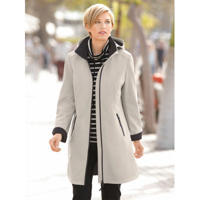 Softshelljacke CASUAL LOOKS, Damen, Gr. 23, grau (stein), 94% Polyester, 6% Elasthan, unifarben, figurumspielend, Jacken Softshelljacke