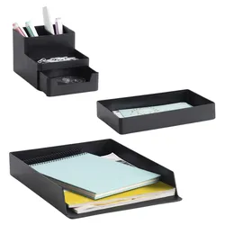 Zeller Schreibtisch-Organizer 15,3 x 11,2 x 9,3 cm schwarz