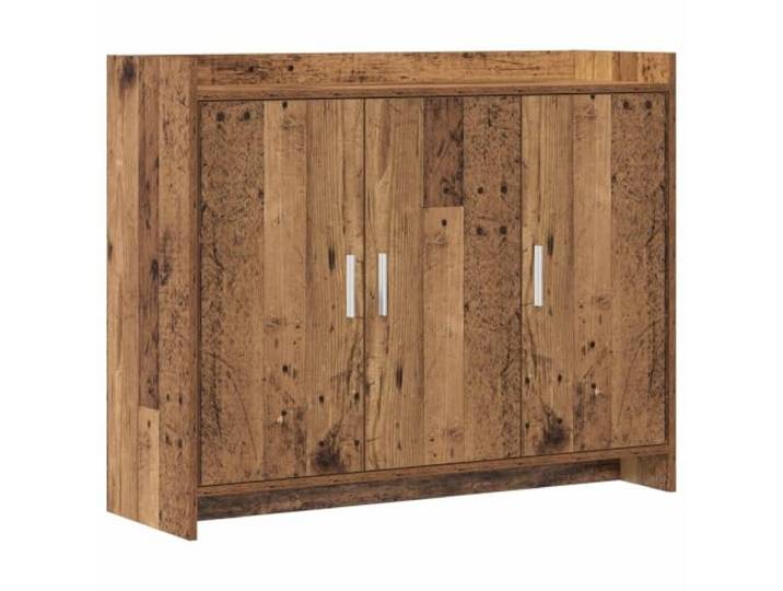 PUGYNBK Sideboard aus Altholz, 98,5 x 33 x 80 cm Metallgriffe, geräumige Aufbewahrung, Esszimmer, Wohnzimmer, Flur, einfache Reinigung