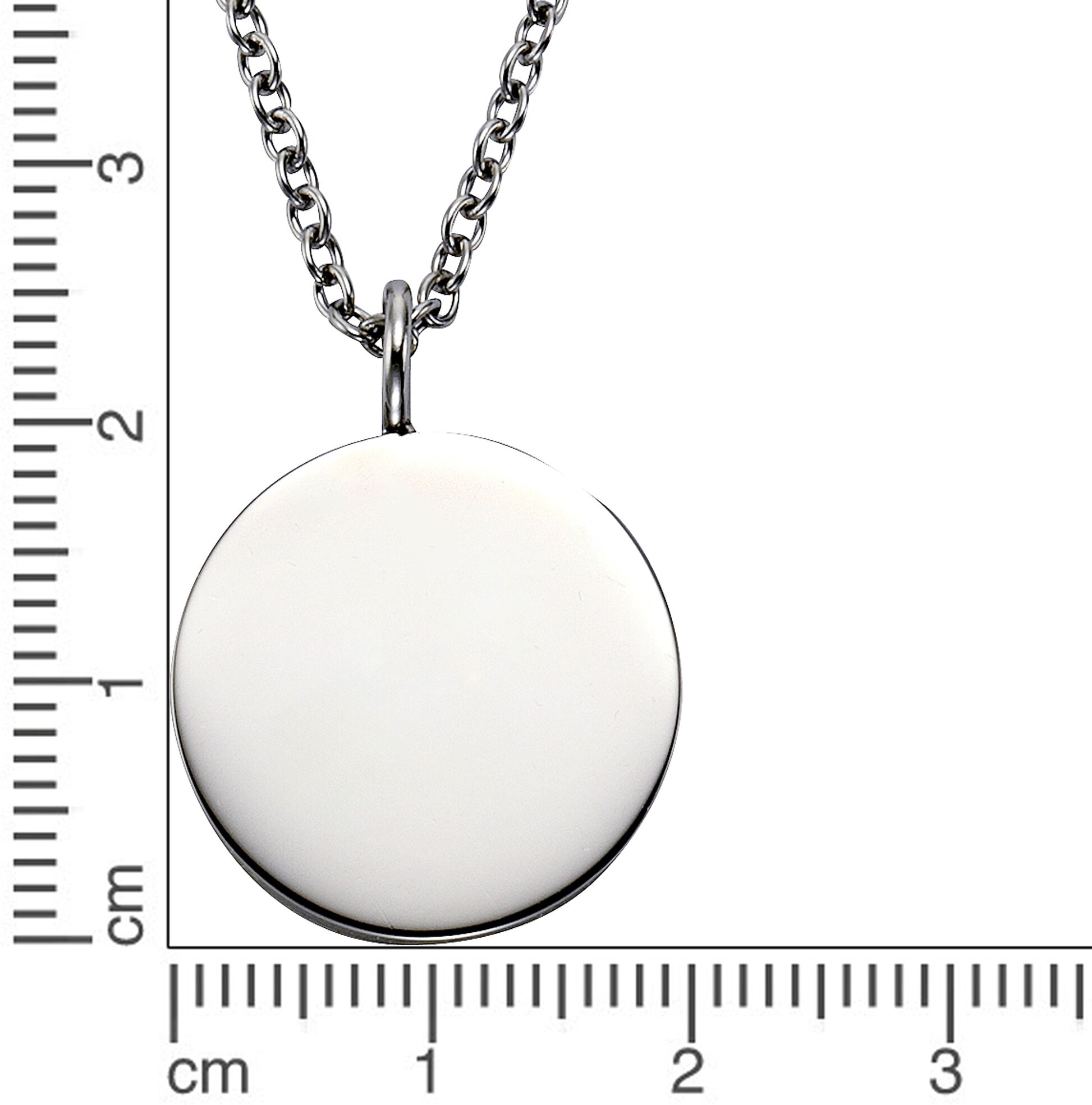 Kette mit Anhänger FIRETTI "Schmuck Geschenk Halskette mit deinem Namen", silber (edelstahlfarben), Halsketten, Damen, Edelstahl, L: 45, Kette mit Anhänger edelstahlfarben Edelstahl, L: 45
