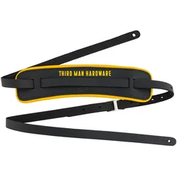 Fender Third Man Leather Strap Black/Yellow - Gitarrengurt