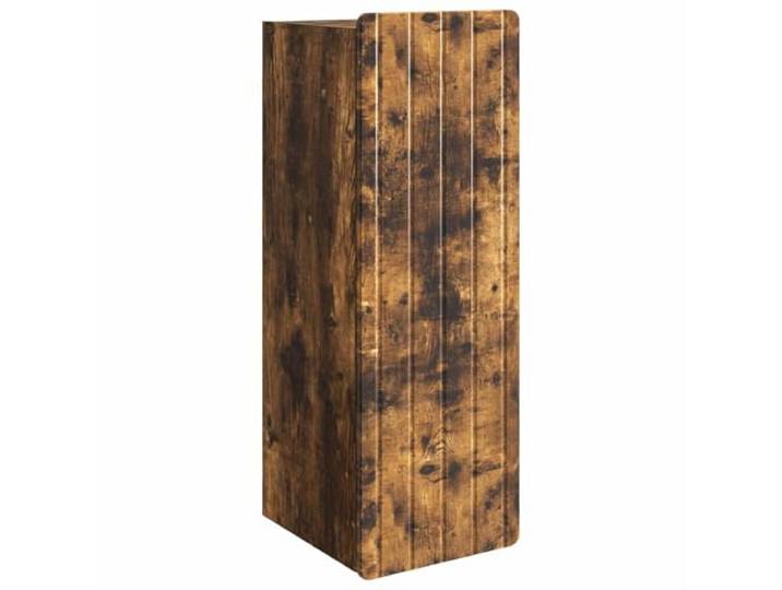HKLGBVCR Wandschrank, rauchfarbene Eiche, 33 x 34,5 x 94 cm, Holz Regale aus Brettern, Türen um 90 ° drehbar, Vintage-Stil, Holzwerkstoff, pflegeleicht, Wohnzimmer, Wandmontage