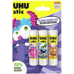 UHU MONSTER Klebestifte 3x 8,2 g