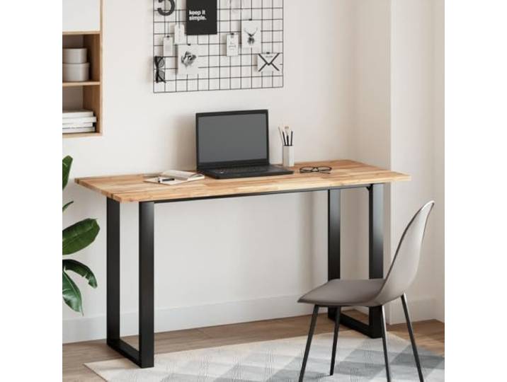 WXGTBKPR Massivholz Waschtischplatte 140x60x2 cm Akazie unbehandelt rustikale Arbeitsplatte für Bad und Küche