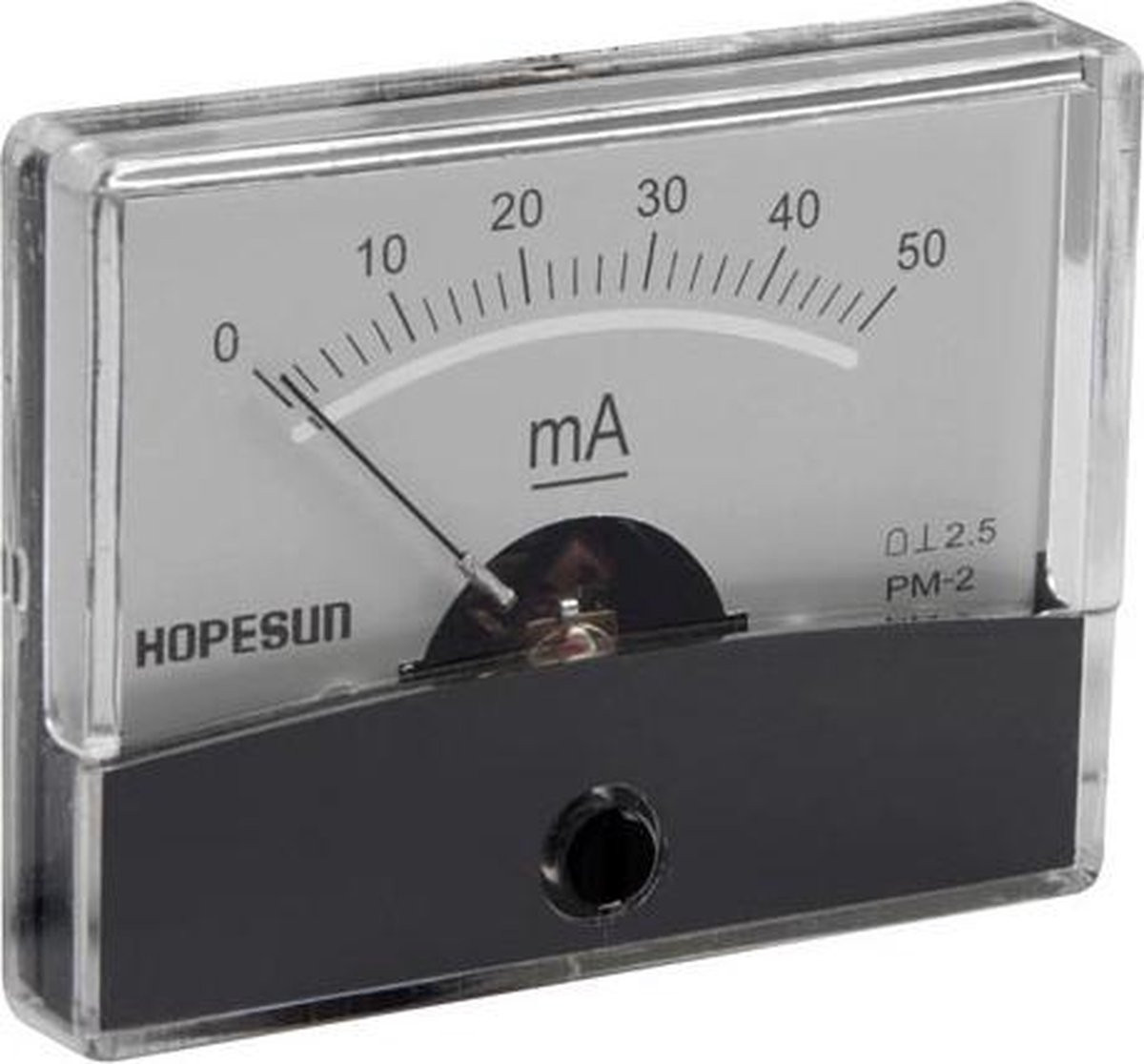 Velleman AIM6050 50mA DC analoge stroompaneelmeter, meerkleurig, 60 x 47 mm