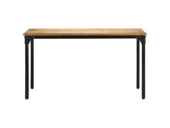 Esstisch 140x70x76 cm Raues Mangoholz Küchentisch, Holztischplatte, pulverbeschichtete Eisenbeine, Esszimmer, Mangoholz Maserung