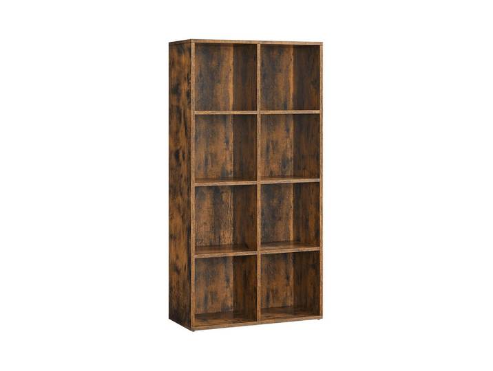 Hansiro Bücherregal Abuja, Braun, Holzwerkstoff, 65.5x129.5x30 cm, Wohnzimmer, Regal, Bücherregale