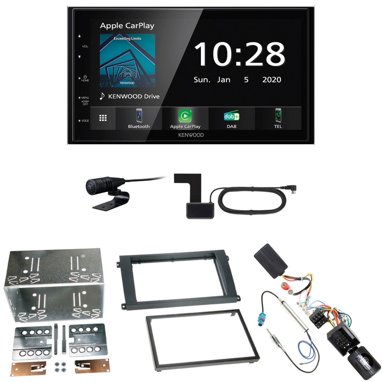 Kenwood DMX-5020DABS CarPlay Android Auto Einbauset für Porsche Cayenne ab 2007